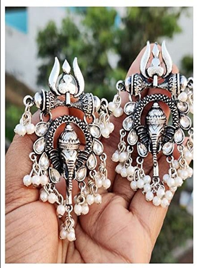 DENICRAAS Earring for women fancy Ganesh Stud Earring For Women & Girls - Image 3