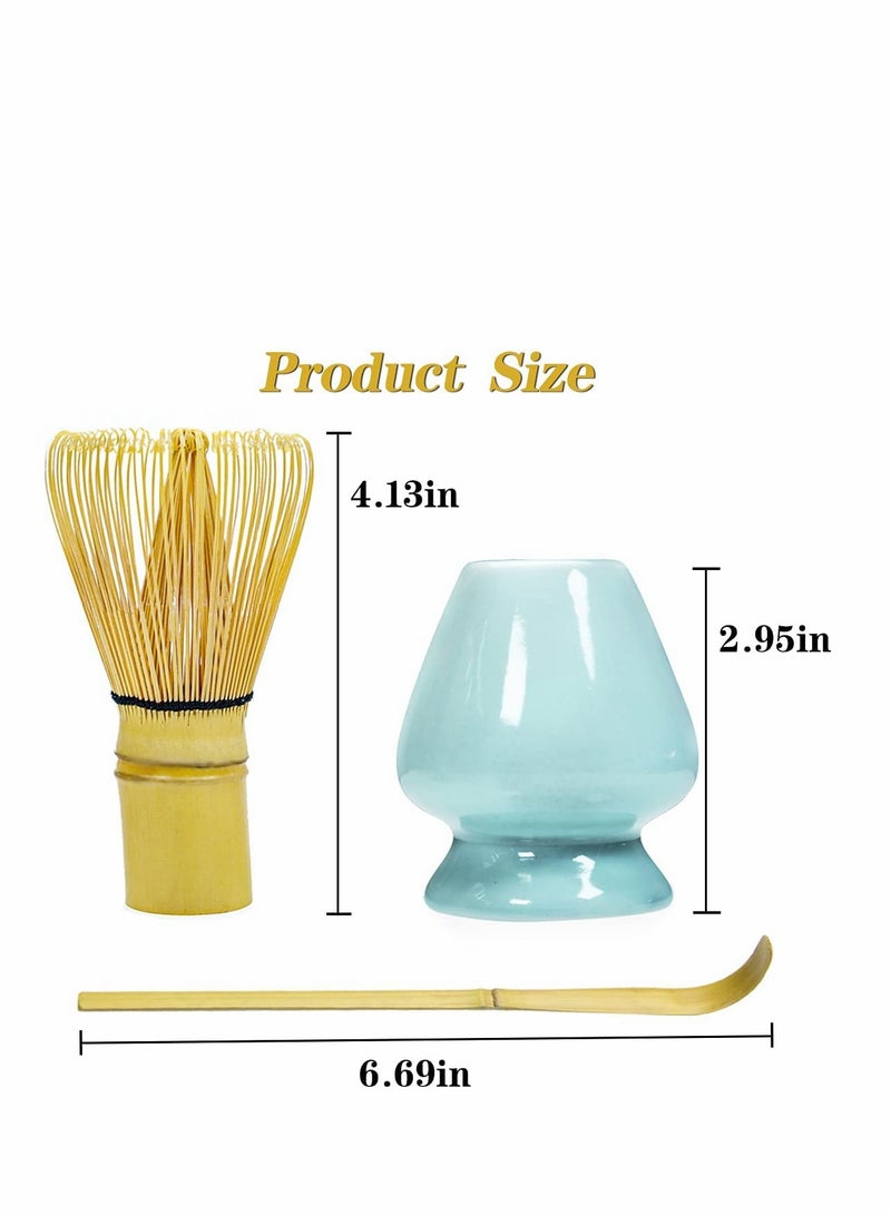 SYOSI Japanese Tea Set, Traditional Matcha Tool Set, Matcha Ceremony Accessories, Matcha Blender, Blender, Tea Spoon (3 Piece Set, White) - Image 2