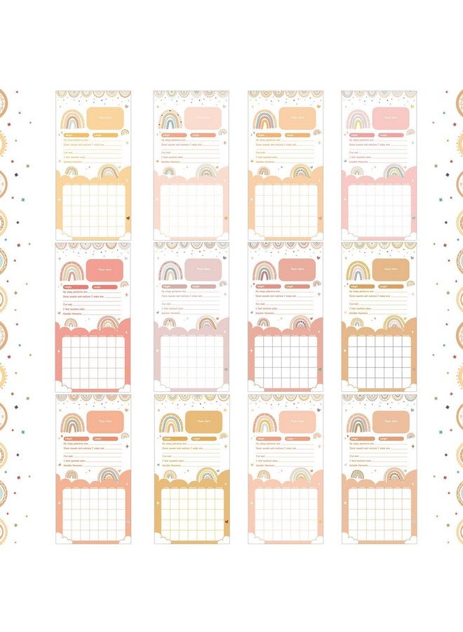 Chunnin Boho Rainbow Baby's First Year Calendar with Stickers Boho 1st Year Tracker First Year Book Baby First Year Milestones Newborn Baby Memory Calendar Keepsake for Baby Girl or Boy - Image 4