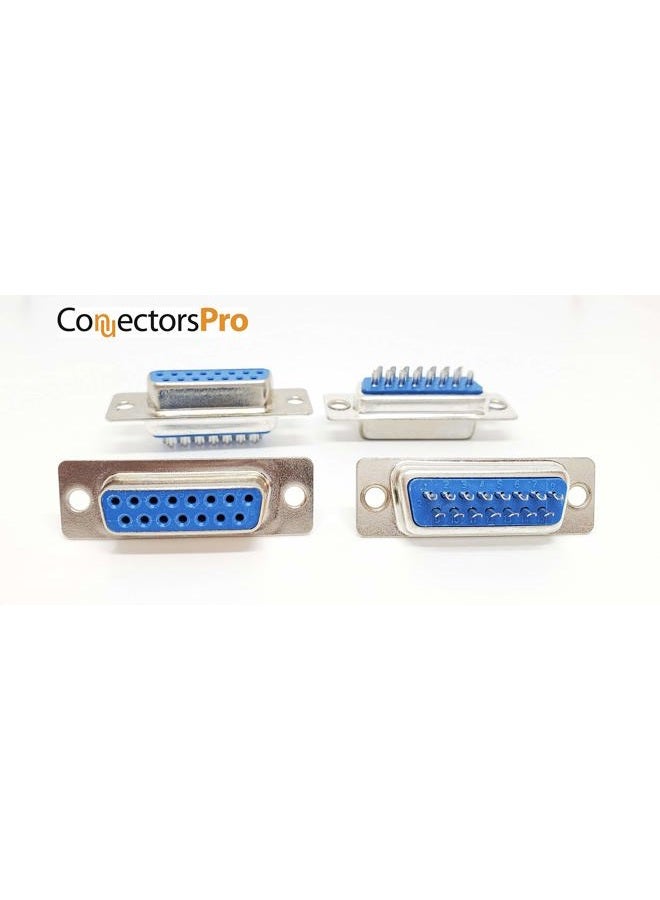 Connectors Pro Pc Accessories - Connectors Pro 10 Pairs DB15 Male and Female RS232 D-Sub 15P 15 Pins Solder Type Connector, 20-Pack (10 Male + 10 Female) - Image 3
