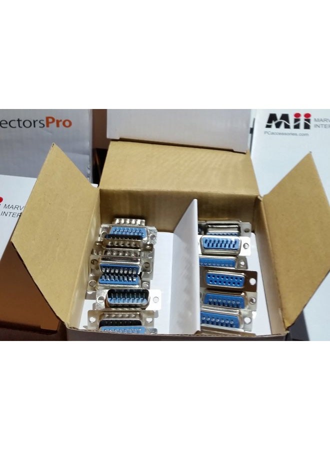 Connectors Pro Pc Accessories - Connectors Pro 10 Pairs DB15 Male and Female RS232 D-Sub 15P 15 Pins Solder Type Connector, 20-Pack (10 Male + 10 Female) - Image 4