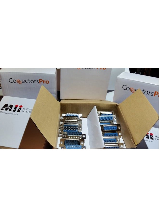 Connectors Pro Pc Accessories - Connectors Pro 10 Pairs DB15 Male and Female RS232 D-Sub 15P 15 Pins Solder Type Connector, 20-Pack (10 Male + 10 Female) - Image 5