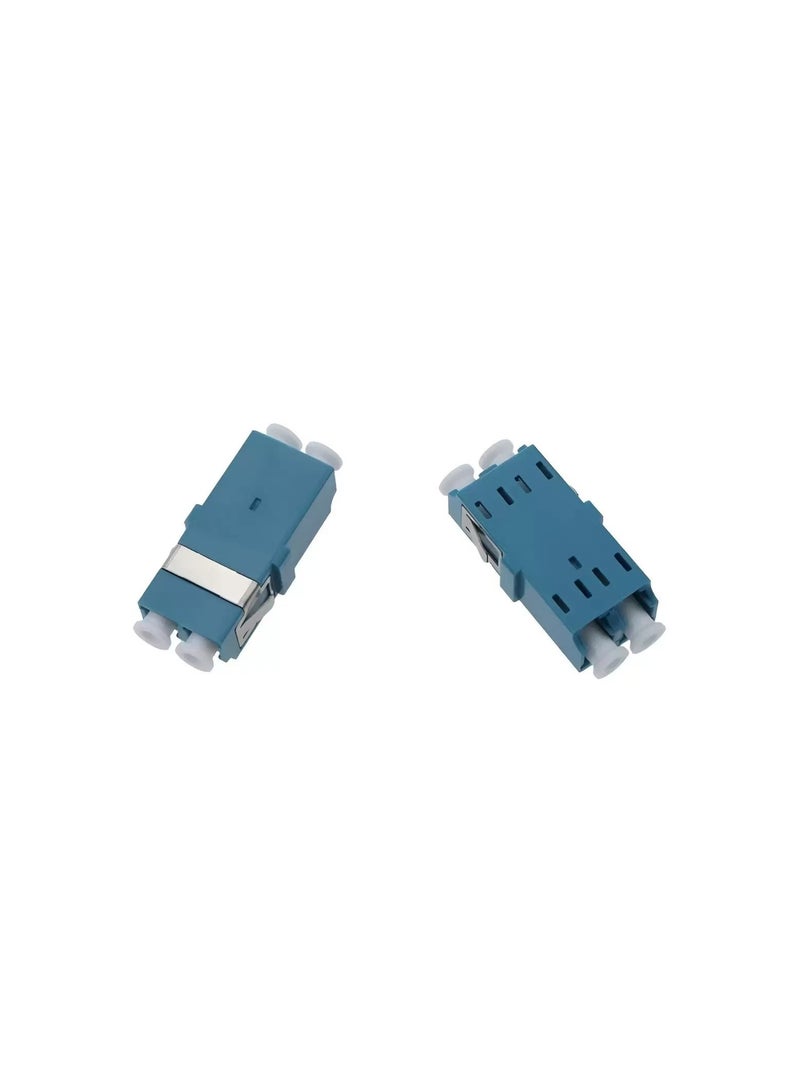 igeekwell LC Fiber Optic Adapter - LC to LC Duplex Singlemode Coupler - 6 Pack - Blue - Image 1