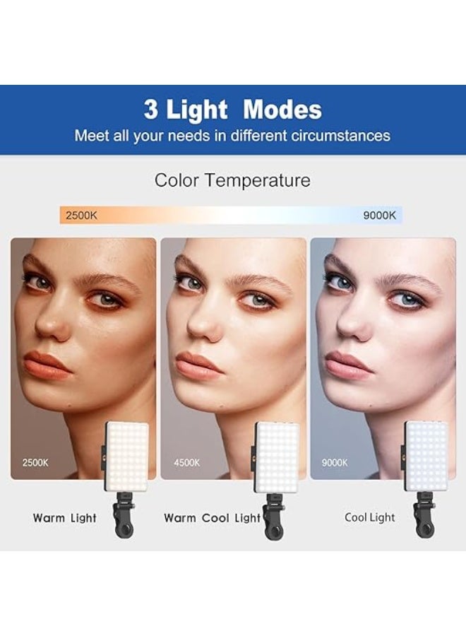 Portable Selfie Ring Light – 60 LED, Front & Back Clip, 3 Adjustable Brightness Modes, Rechargeable 2000mAh for iPhone, iPad, Laptop, TikTok, Makeup, Live Streaming, and Vlogging - Image 3
