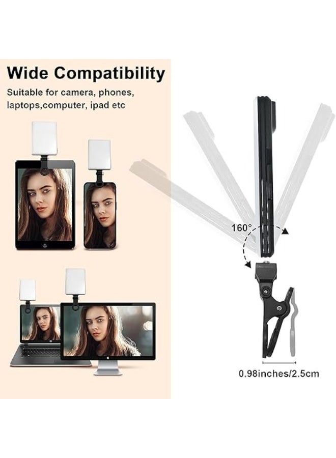 Portable Selfie Ring Light – 60 LED, Front & Back Clip, 3 Adjustable Brightness Modes, Rechargeable 2000mAh for iPhone, iPad, Laptop, TikTok, Makeup, Live Streaming, and Vlogging - Image 2