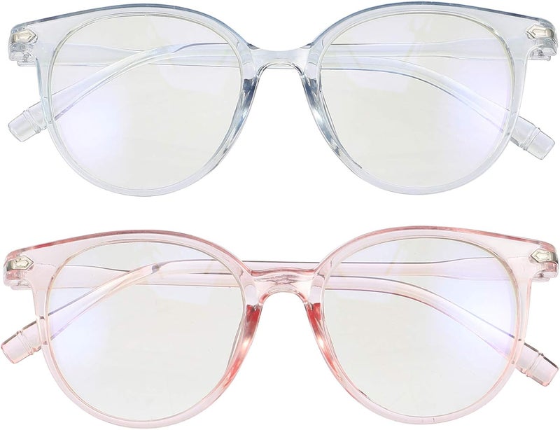 klarako 2Pcs Blue Light Blocking Glasses Anti-Blue Light Glasses Computer Game Glasses Blue Light Blocking Eyewear for Women Men Kids Teens Eye Protection - Image 1