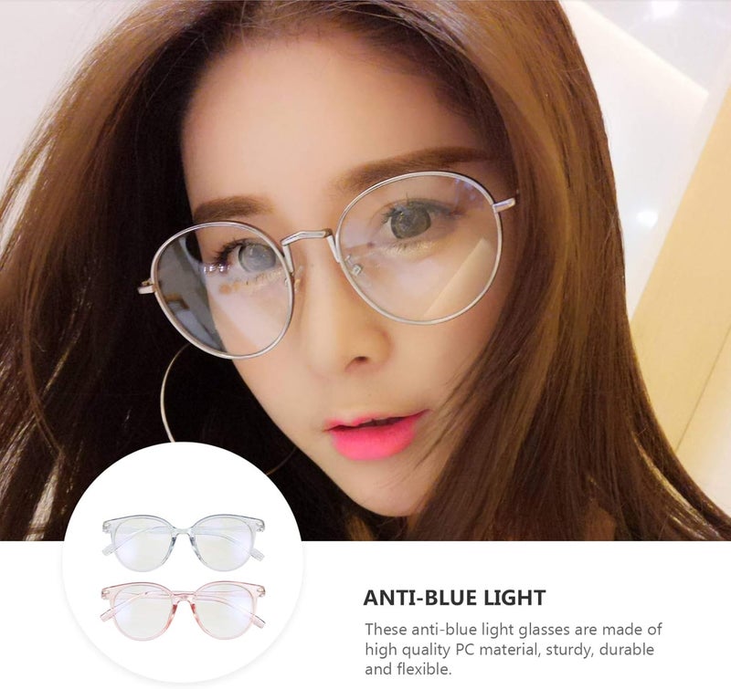 klarako 2Pcs Blue Light Blocking Glasses Anti-Blue Light Glasses Computer Game Glasses Blue Light Blocking Eyewear for Women Men Kids Teens Eye Protection - Image 3