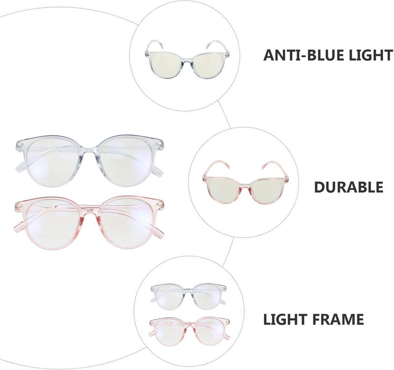 klarako 2Pcs Blue Light Blocking Glasses Anti-Blue Light Glasses Computer Game Glasses Blue Light Blocking Eyewear for Women Men Kids Teens Eye Protection - Image 5