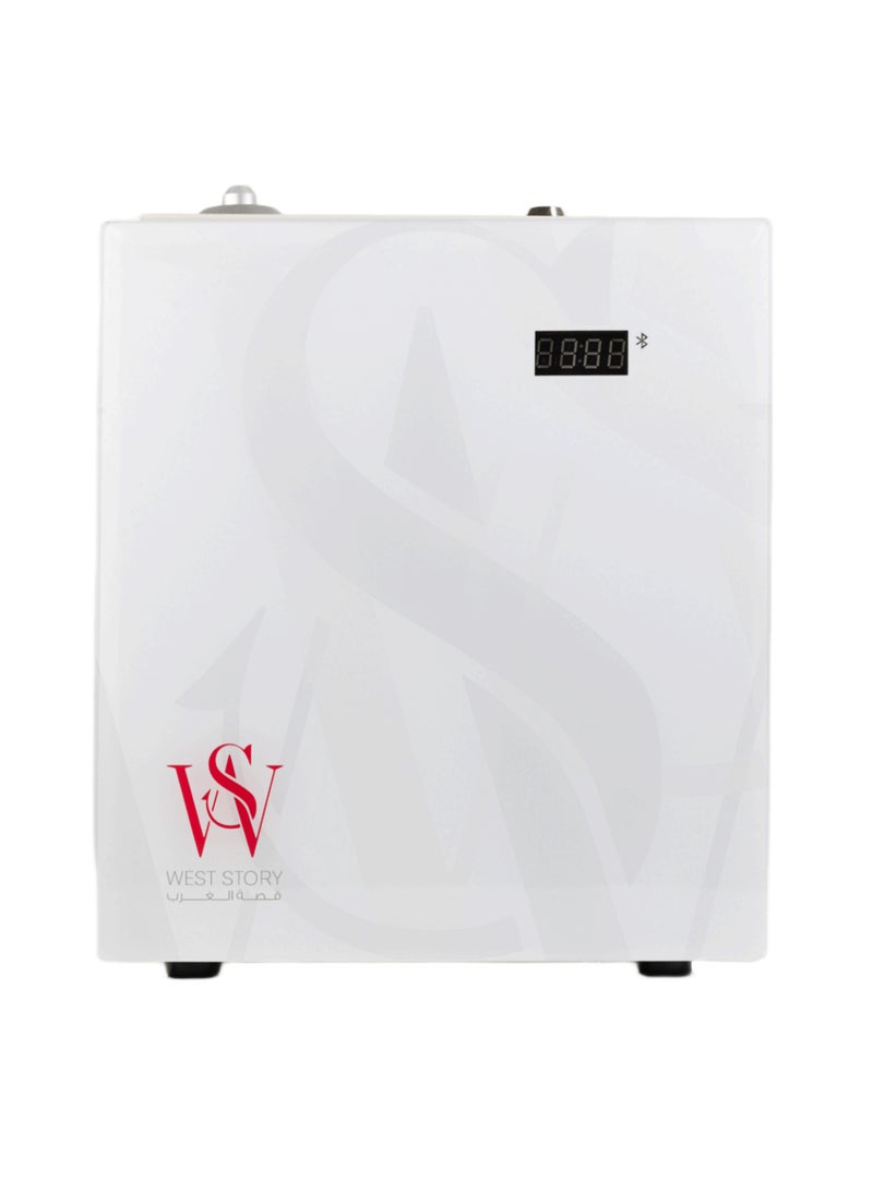 West Story M300 Electric Diffuser Covers 300 to 900 cubic meters Suitable for large spaces, 150ml essential oil container, nano technology scent diffuser, easy control via Bluetooth to adjust the aroma intensity, operating hours and operating days, child safety lock, spreads the scent evenly in the place, can be installed on the floor and wall