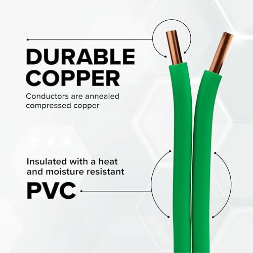 THE CIMPLE CO 50 FT - 10 AWG Solid Copper Wire - 10 Gauge Industrial THHN/THWN - 50 FT Insulated Grounding Wire - Green, 50 Feet (15 Meters) - Image 2