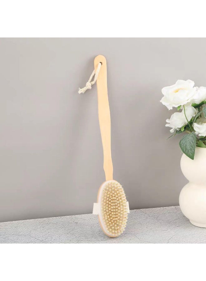 Generic valueable 1 Dry Exfoliating Body Brush - Practical Design with Wooden Handle - Suitable for Massage and Skin Cleansing - For Daily Home Use - Image 1