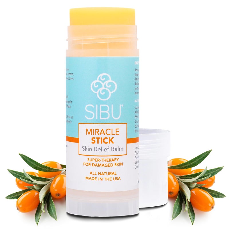 sibu Miracle Stick Made with Premium Himalayan Sea Buckthorn 1Year Supply Great for Dry Skin Bug Bites Sunburn Windburn and Chafing