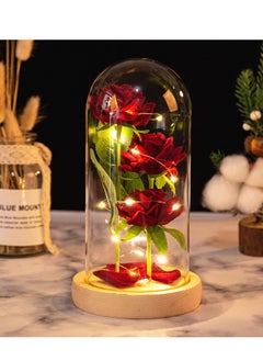 Generic Beauty and The Beast Rose, Valentines Gifts for Women, Birthday Gifts for Mom, Light Up Rose in Glass Dome, Eternal Rose Flower Gifts for Mom, Valentines Rose Gifts Girlfriends for Wife  - Image 2