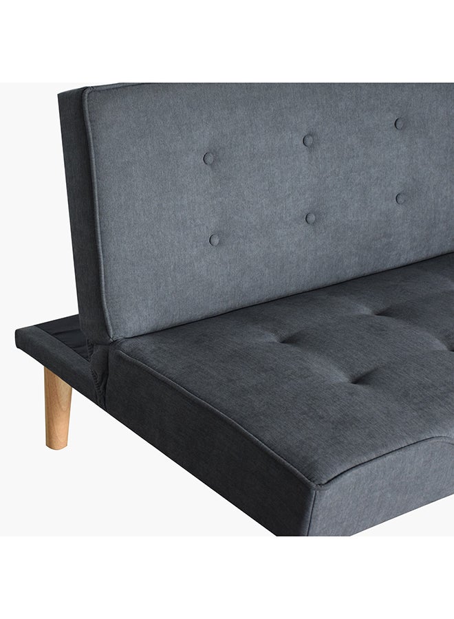 Home Box Polo 3-Seater Grey Fabric Sofa Bed 82 x 79 x 175 cm - Image 4