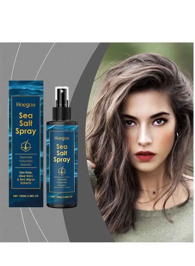 HOEGOA Sea Salt Spray for Hair, Sea Salt Hair Spray with Aloe Vera and Red Algae Extract, Regulates Oil Secretion and Keeps the Scalp Fresh, Beach Hair Spray 100ml/3.38fl oz - Image 5