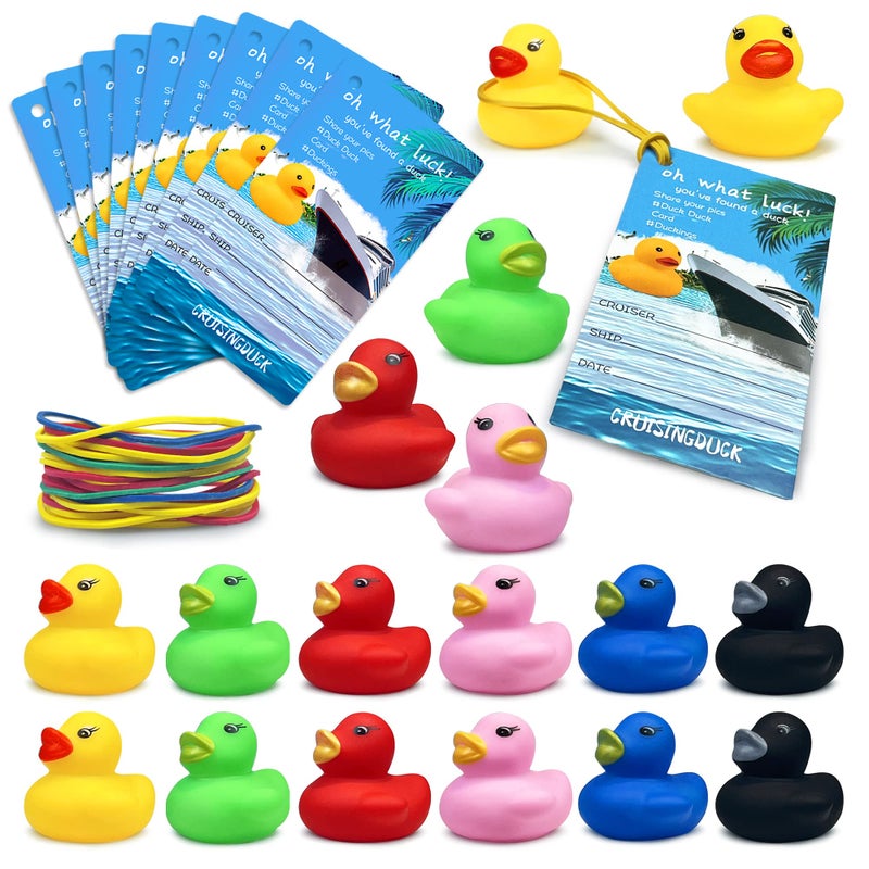 XIPEGPA 72 PCS Duck Cruise Kits Duck Tags Bands for Hiding Carnival - Image 2