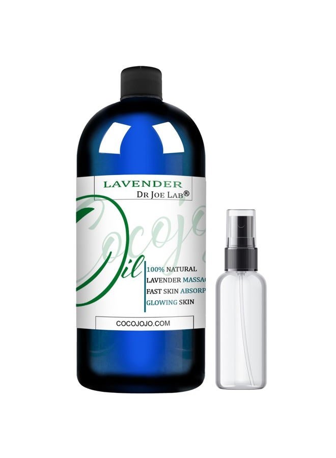 Dr Joe Lab Lavender Essential Massage Oil Blend for Deep Tissue Aromatherapy Blended with Jojoba and Other Rich and Natural Bulk Oil - 32 Ounces - Cocojojo - Image 2