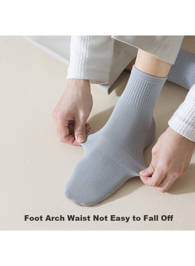 Madallo Aloe Vera Moisturizing Men'S Socks 100% Cotton Socks With Massage Sole, Odor-Resistant And Antibacterial Athletic Socks For Summer, Mid-Calf Men'S Socks - Image 5