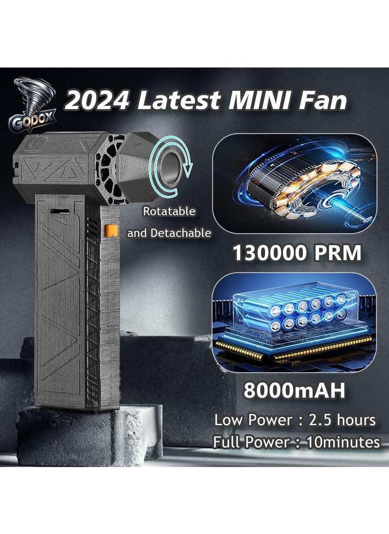 DUSALA - et Fan Mini Blower Compact High-Speed - 130,000 RPM Power Blower, Portable and Rechargeable, Multi-Purpose Jet Blower with Adjustable Speed, Large Battery, and Type-C Fast Charging - Image 1