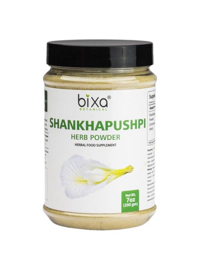 bixa BOTANICAL Shankhpushpi Powder (Convolvulus Pluricaulis) -(200g / 7 Oz) | Herbal Supplement for Brain Function Support (Brain Tonic) by Bixa Botanical - Image 1