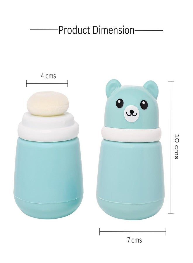 kusuvika Baby Powder Puff | Baby Powder Puff With Box | Powder Puff With Box Holder Container | Powder Puff For Babies | Puff Powder Box (Panda-Blue) Multicolor - Image 2