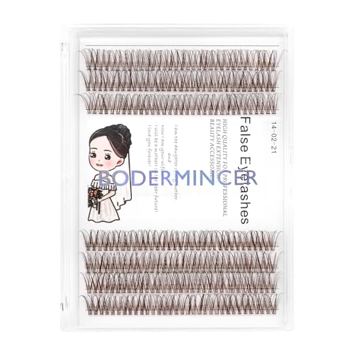 Bodermincer 231 Clusters D Curl Dark BrownBlack Individual Eyelash Extension Fish Tail Cluster Eyelashes Premium Eyelashes Mink Lashes Professional Lash Extension 14mm Dark Brown - Image 5