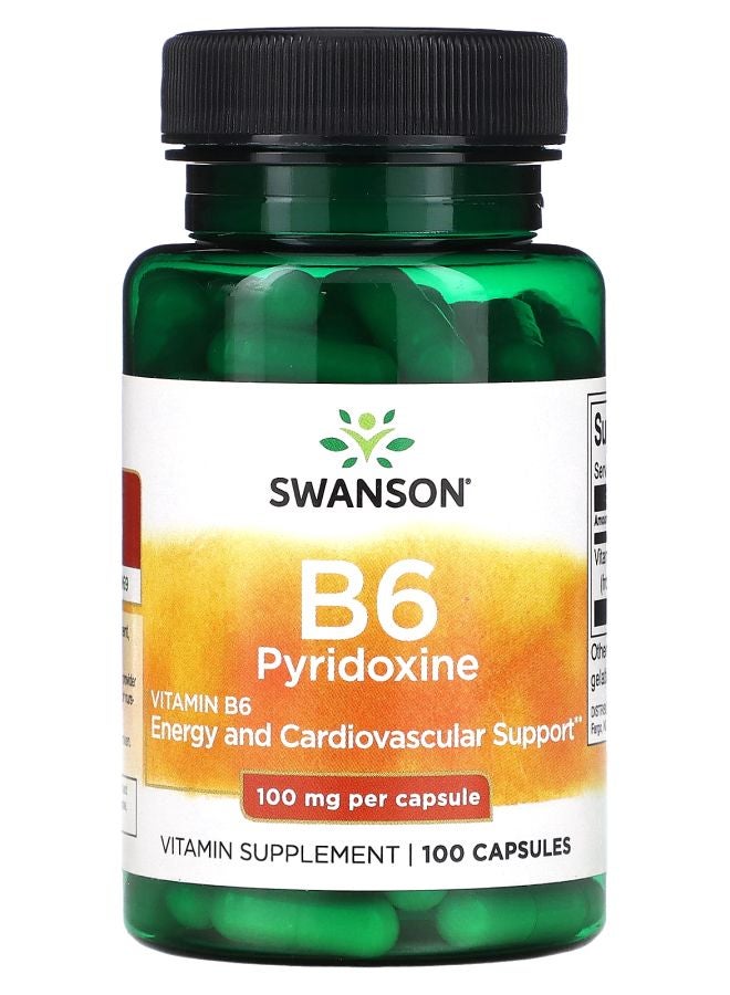 SWANSON B6 Pyridoxine 100 mg 100 Capsules