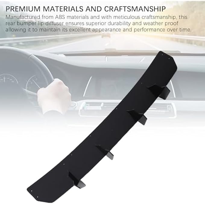 Cryfokt Rear Bumper Lip Diffuser, Easy Install Sporty Look Rear Bumper Lip Spoiler Replacement for 8Y Hatchback 2024+ for Cars - Image 3