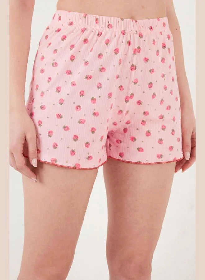 Lela  Lela Regular Fit Patterned V-Neck Shorts Pajama Set Women's PAJAMA SET 65770837 for Women | Best Price UAE