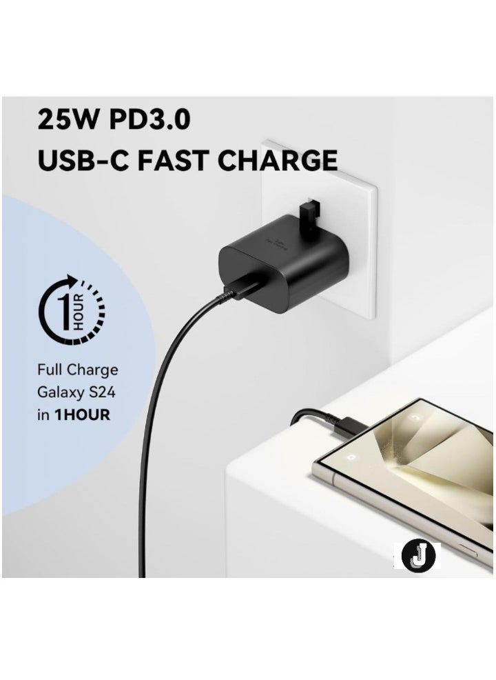JAJEEK شاحن سامسونج فائق السرعة – موصل USB-C وكابل بطول 6 أقدام، شاحن جداري لهواتف سامسونج جالاكسي S24 ألترا/S24/S24+/S23/S22/S21 والمزيد - Image 2