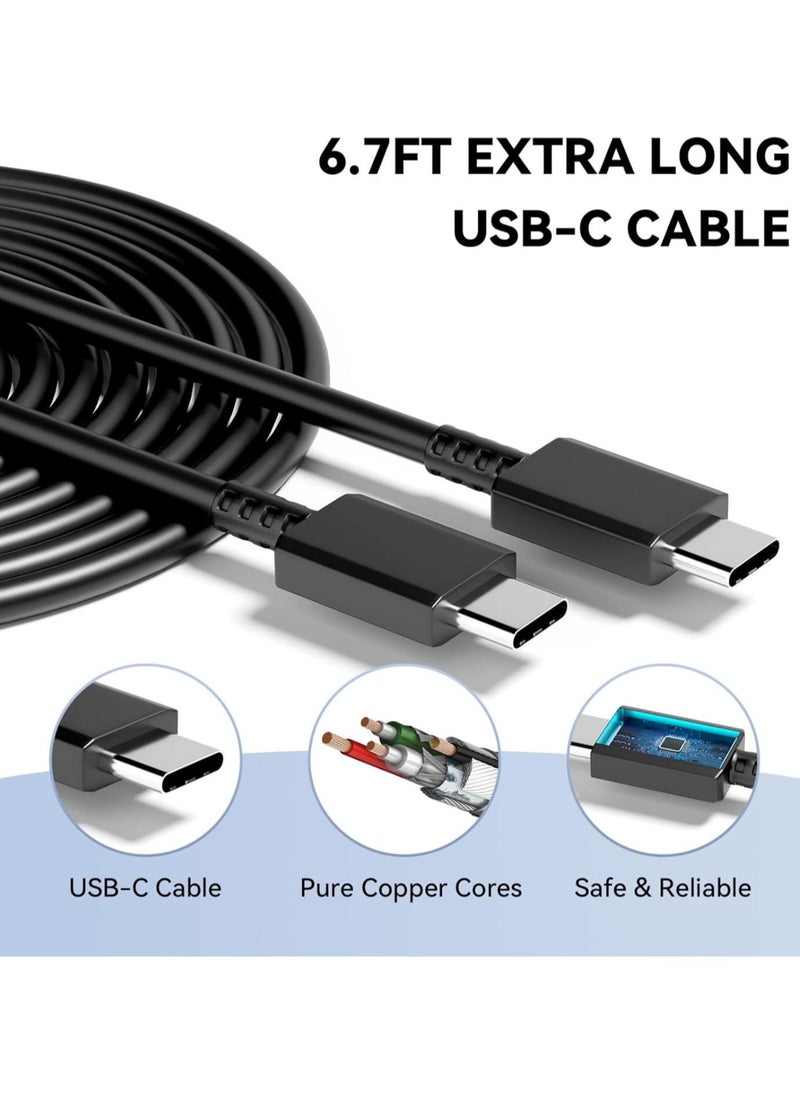 JAJEEK شاحن سامسونج فائق السرعة – موصل USB-C وكابل بطول 6 أقدام، شاحن جداري لهواتف سامسونج جالاكسي S24 ألترا/S24/S24+/S23/S22/S21 والمزيد - Image 5