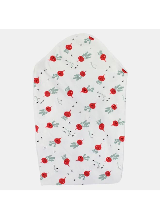 Berceau Baby Blanket – Off White with Feel the Beet Design - Image 2