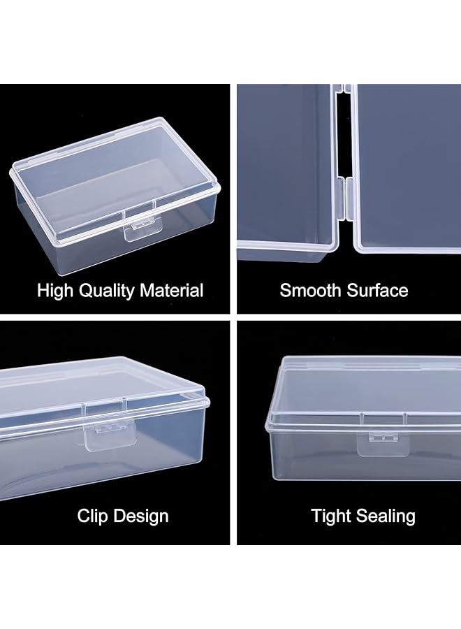 erorex Transparent Plastic Box 40 Pieces Mini Square Bead Storage Container Box For Business Card Bank Card Id Card Earplugs Or Other Small Items 9.7X6.6X3.2Cm  - Image 2