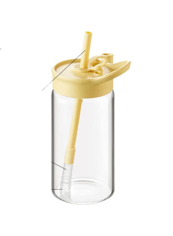 Buydeem Straw Cup Glass, Stylish Large Capacity Water Bottle For Men And Women Students, Portable Cold Drink Cup, Holiday Gift - Image 3