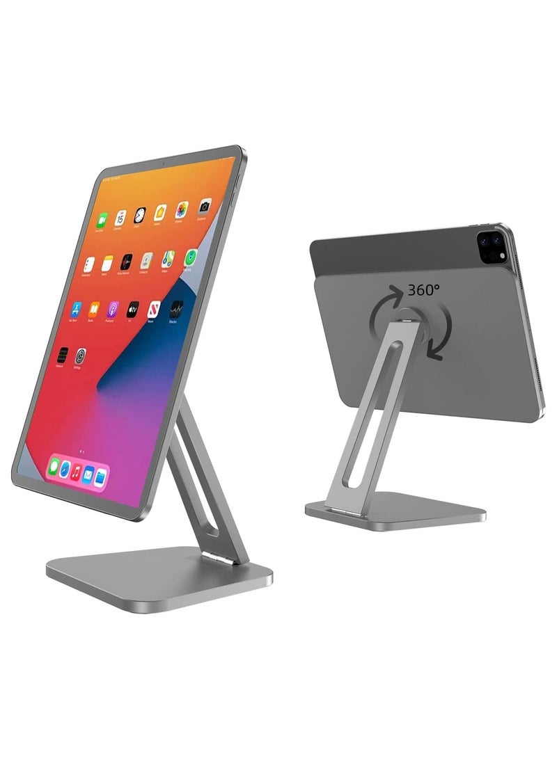 General Magnetic Stand iPad Stand Desk Holder Tablet Stand for iPad Pro 11 Inch 1st/2nd/3rd Gen/iPad Air 4th/5th Rotating Adjustable&Foldable Portable Aluminum Desktop Office  - Image 1