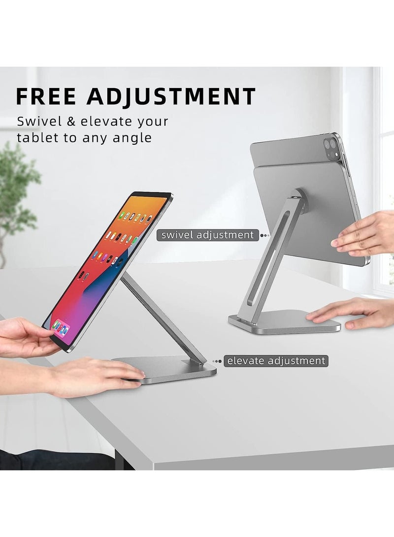 General Magnetic Stand iPad Stand Desk Holder Tablet Stand for iPad Pro 11 Inch 1st/2nd/3rd Gen/iPad Air 4th/5th Rotating Adjustable&Foldable Portable Aluminum Desktop Office  - Image 3