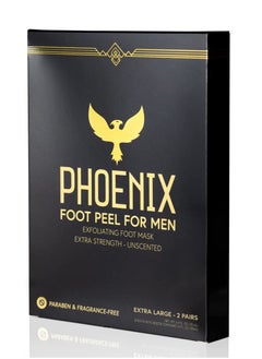 Phoenix (Pack of 2) Phoenix Foot Peel for Men - Extra Large - Extra Strength - Exfoliating Dry Feet Treatment - Callus Remover - Unscented - Paraben and Fragrance Free  - Image 1
