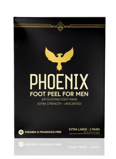Phoenix (Pack of 2) Phoenix Foot Peel for Men - Extra Large - Extra Strength - Exfoliating Dry Feet Treatment - Callus Remover - Unscented - Paraben and Fragrance Free  - Image 2