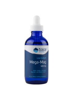Mega-Mag 400 mg Liquid Magnesium Chloride | Supports Normal Blood Pressure, Heart Health, Calm Mood, Digestion, Sleep | Helps with Muscle Cramps | 30 Servings, 4 fl oz (1 Pack)