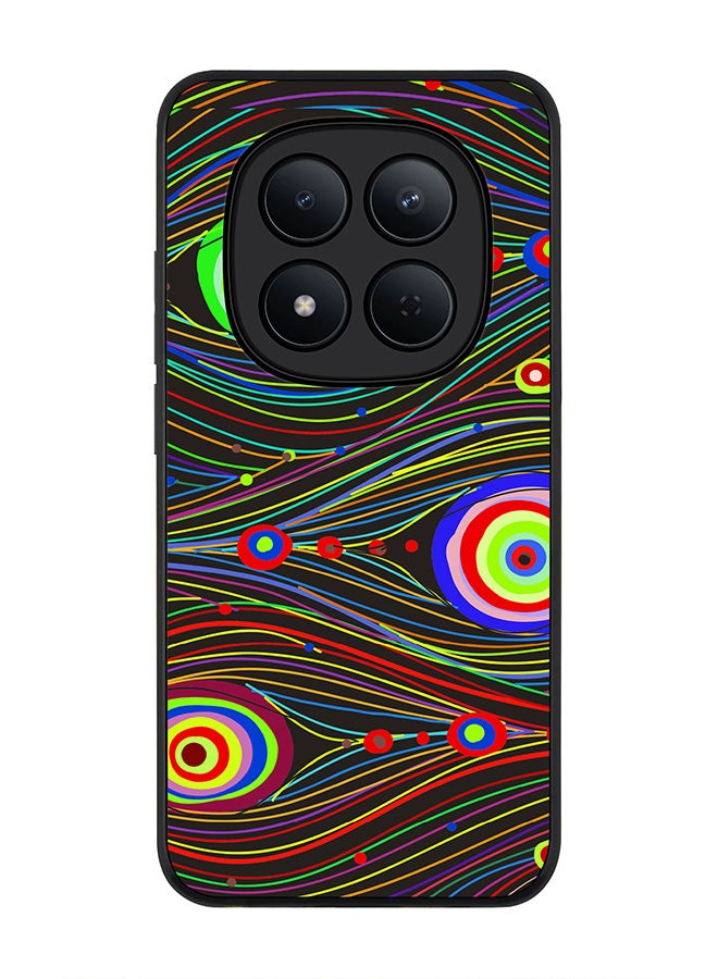 Stylizedd غطاء لهاتف Xiaomi Redmi Note 15 Pro 5G، حماية كاميرا نحيفة، غطاء هاتف رفيع مضاد للصدمات - عيون الطاووس - Image 1