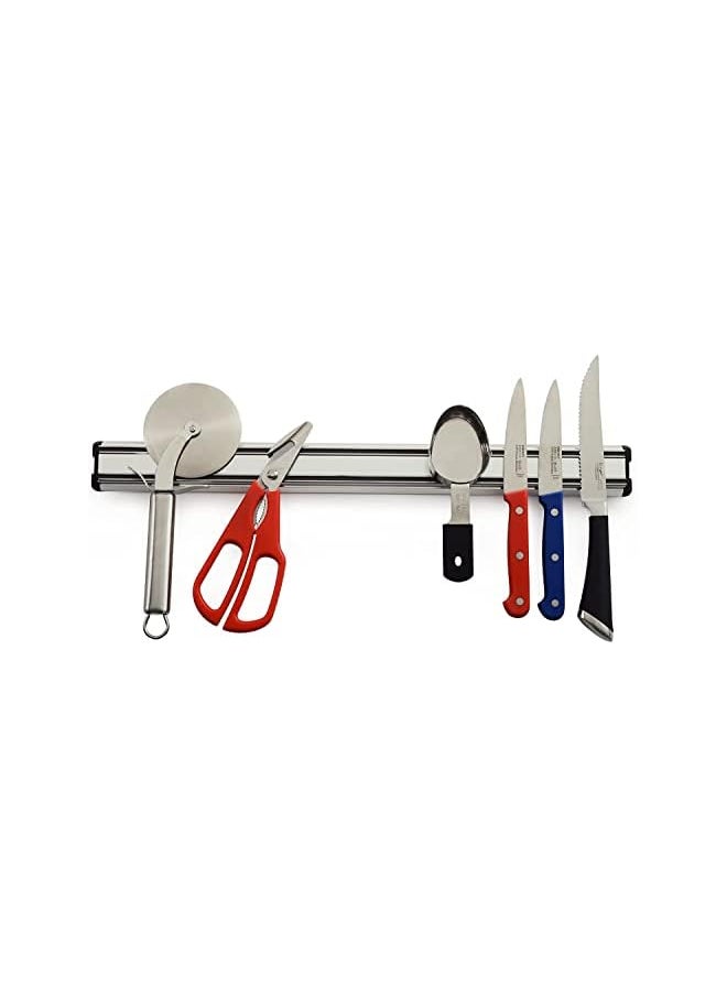 vesus - Knife Storage Strip, Knife holder, Aluminum Bar with Heavy Duty Magnets, Space Saving Safe Storage Holder for Knives, Utensils by Knife Rack,16 Inch Refrigerator Knife Bar, knives holder - Image 1