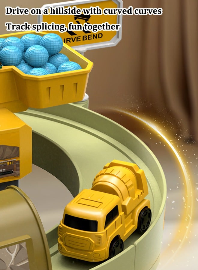 Engineering rail car Electric track engineering toys Rail gliding car toys Mine construction truck toys Parking Lot Toy Set Multi-functional children's educational toy  - Image 5