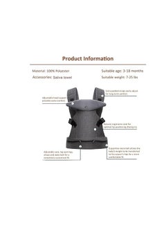 Generic Baby Sling Carrier, All Positions Front and Back Toddler Carriers, 4-in-1 Ergonomic Baby Backpack Carrier, Easily Adjustable Baby Carrier Newborn to Toddler 7-44 Lbs  - Image 3