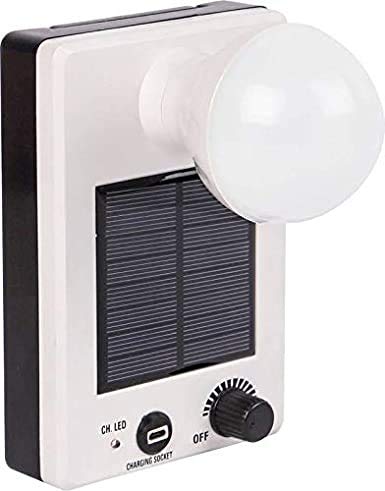 EVARZ Solar Emergency LED Rechargeable Light Lantern 7 Step Light Regulator with USB Mobile Charging Portable Travel Camping Lantern Made in India with Multicolour Pack of 1 - Image 1