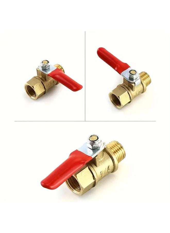 1pc Brass Ball Valve 1 4 NPT Male Female Thread Heavy Duty Tool Free Lever Operation - Image 3