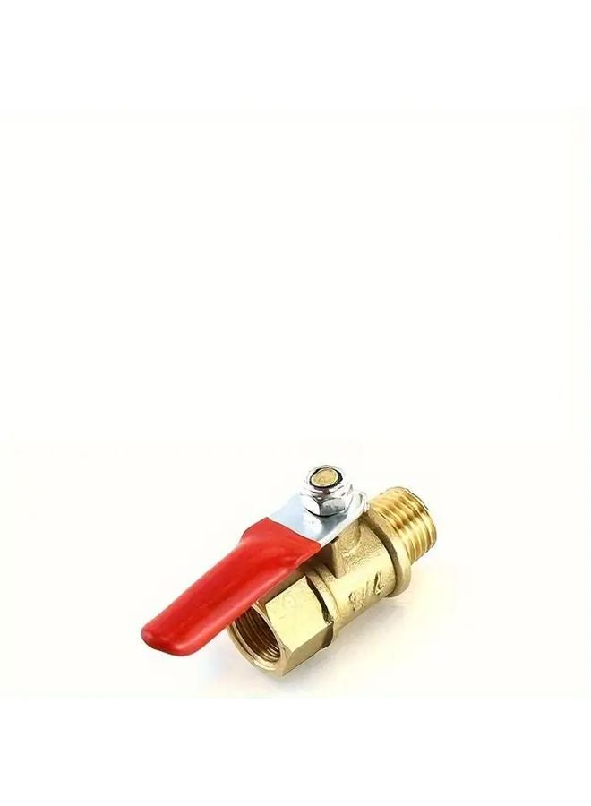 1pc Brass Ball Valve 1 4 NPT Male Female Thread Heavy Duty Tool Free Lever Operation - Image 1