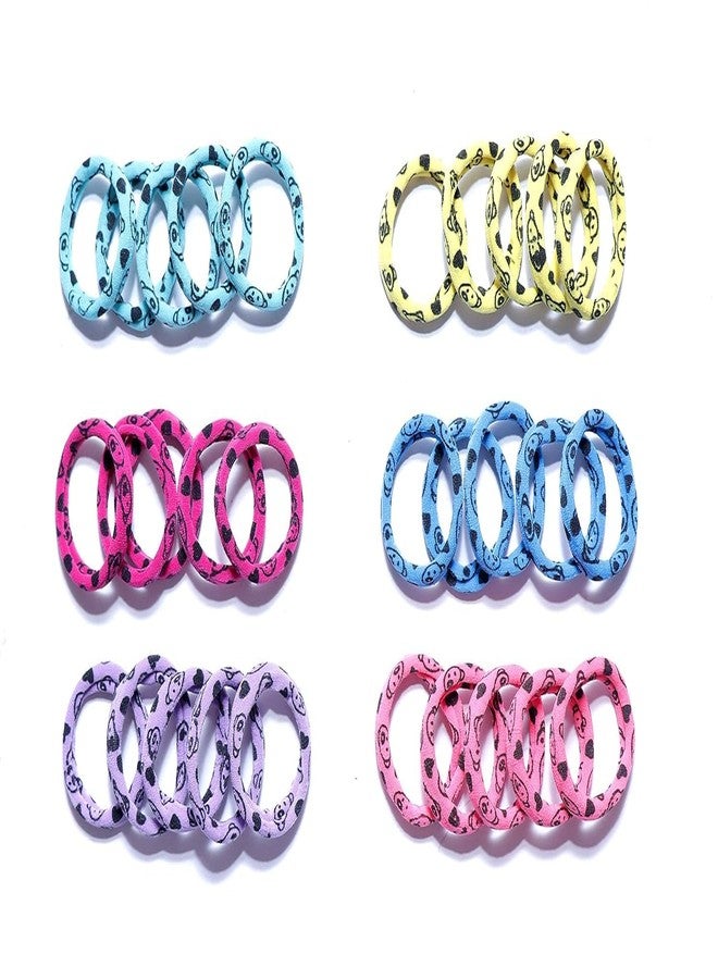 Hivata Hair Rupper Panda designe Multicoloured Pack of 30pc Microfiber unique hair ties Elastic and Stretchable Soft and Comfortable Hair Rubber Bands/Hair Care/Hair Ties for Women and Girls - Image 1