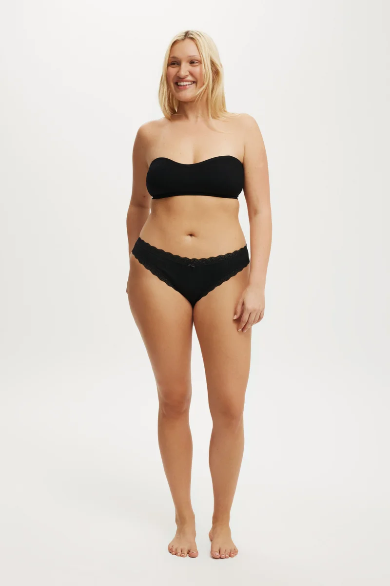 ORGANIC COTTON LACE BIKINI BRIEF