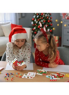 Containlol 48 Pcs Christmas Craft Kits for Kids Christmas Stockings Christmas Tree Stockings Ornaments Kit Make Your Own Christmas Craft DIY Stockings Cutouts for Holiday Farmhouse Decor Handcraft Supplies  - Image 5