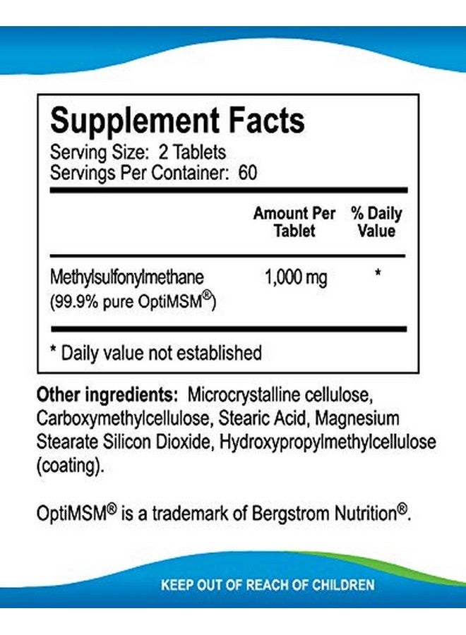 Kala Health Msmpure Tablets 120 Count 1000 Mg Per Tablet Pure Msm Organic Sulfur Supplement Made In Usa - Image 3